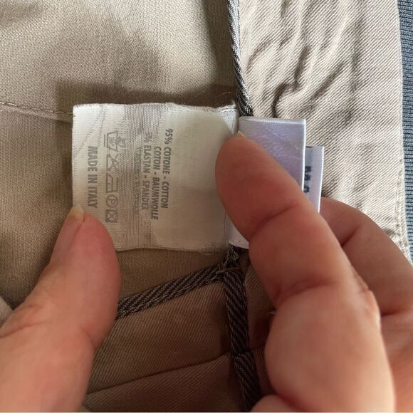 Brunello Cucinelli Cotton Blend High Rise Straight Leg Pants - Picture 7 of 7